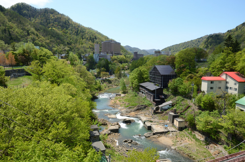 夏の定山渓温泉