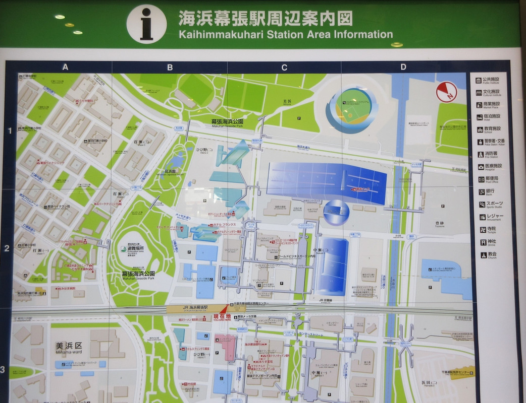 海浜幕張に会った周辺地図。ホテル名はなかったです。