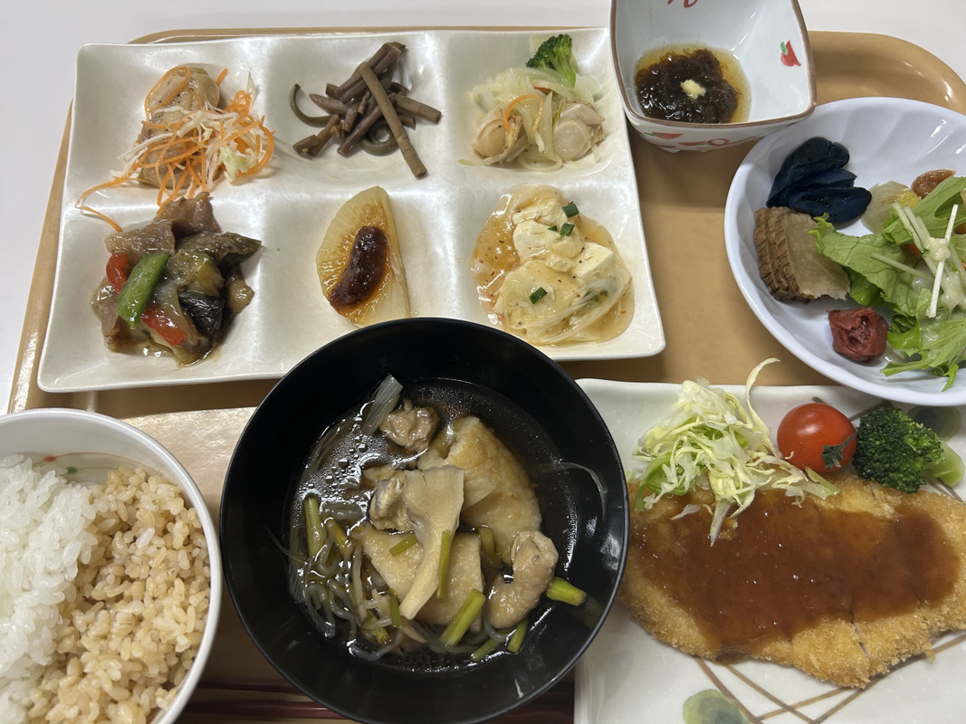 夕食。ご飯が美味しかった