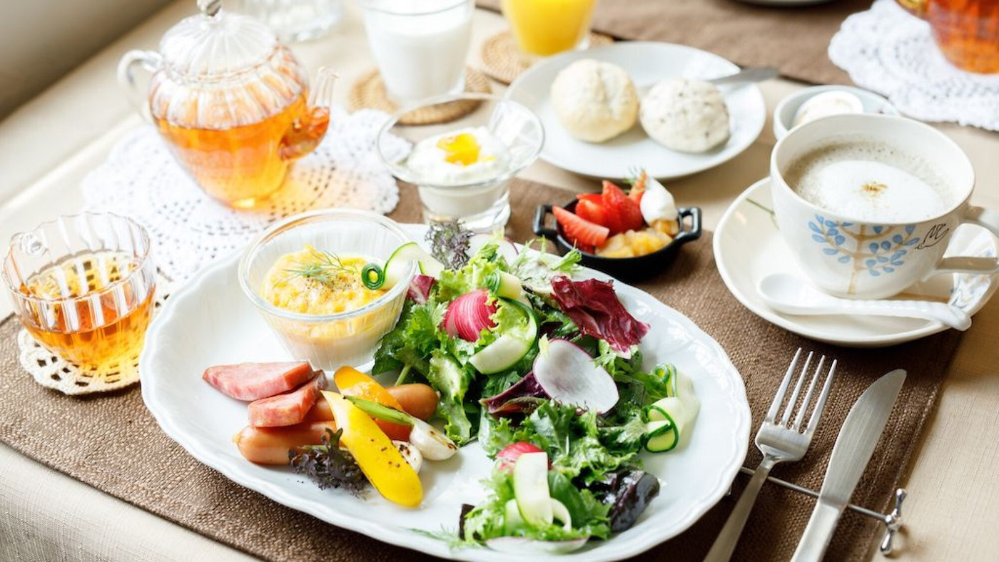 1.ホテル併設「CAFE B KARUIZAWA」で野菜たっぷりモーニング♪3700640
