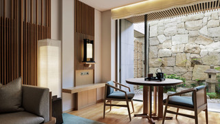 スイート ダブルベッド 2 台 コートヤードビュー (Onsen Suite Room Twin)