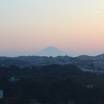 夕方に富士山が見えました。