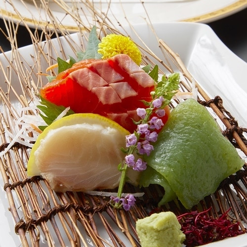 和洋会席料理 みなかみ産・姫鱒ほか3種盛り