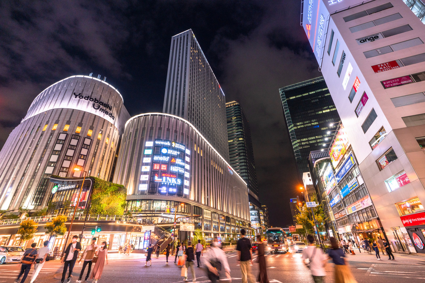 《大阪府》大阪中心街・都市夜景