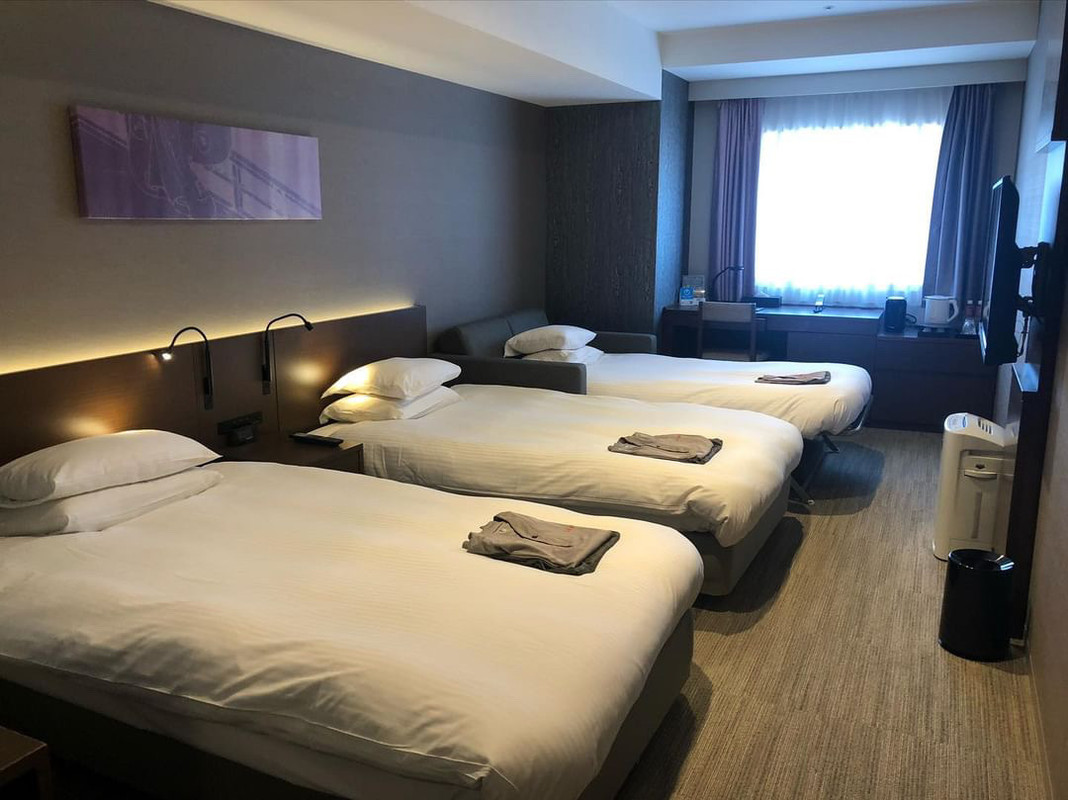 ベッド一台はエキストラベッドで対応。フカフカで寝心地抜群 / 1