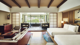 スイート シングルベッド 2 台 リバービュー (Private Hot Spring)