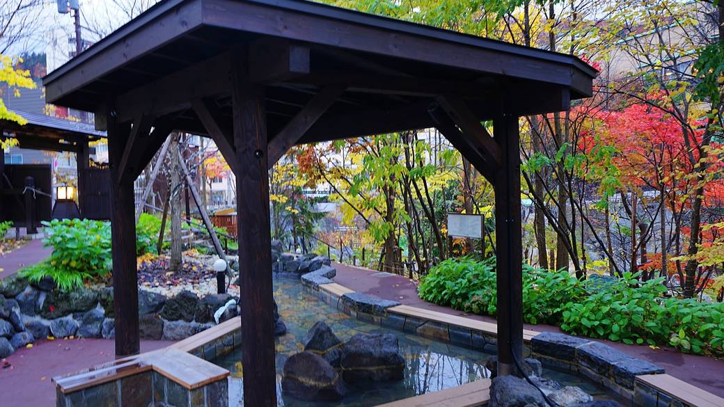 定山源泉公園の足湯 / 2