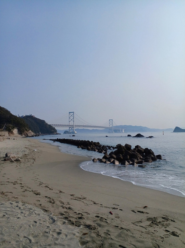 ホテル前の砂浜からの眺め