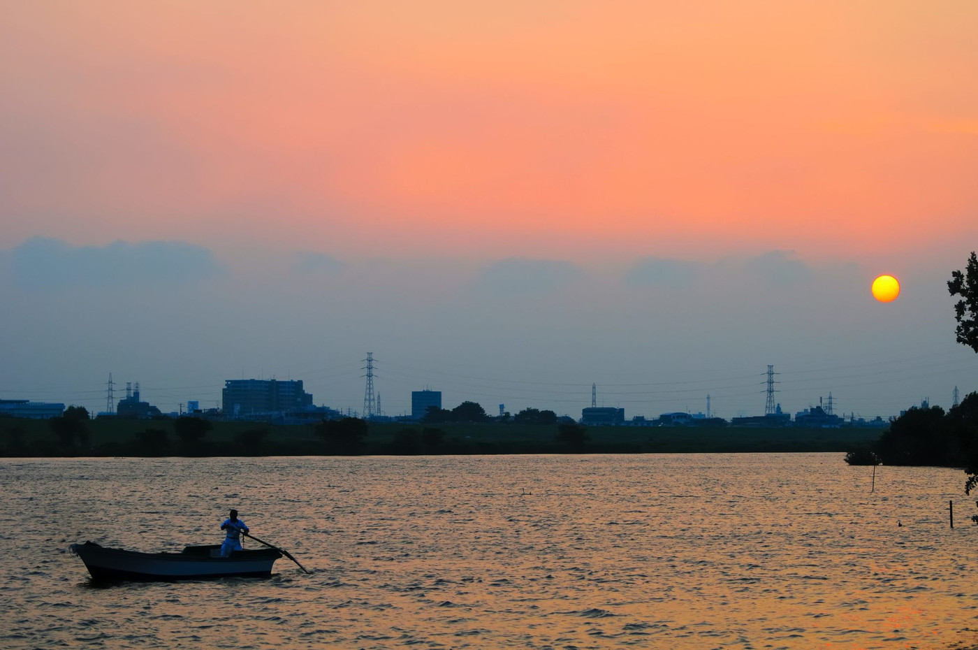 矢切の渡し 夕暮れ