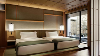 スイート ダブルベッド 2 台 コートヤードビュー (Onsen Suite Room Twin)