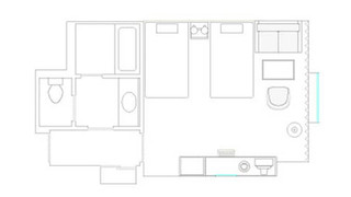 スタンダード ツインルーム 禁煙 マウンテンビュー