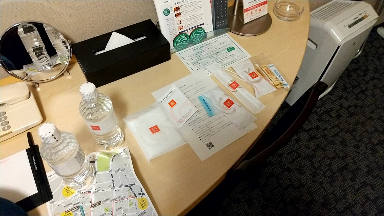 無料のミネラルウォーターです