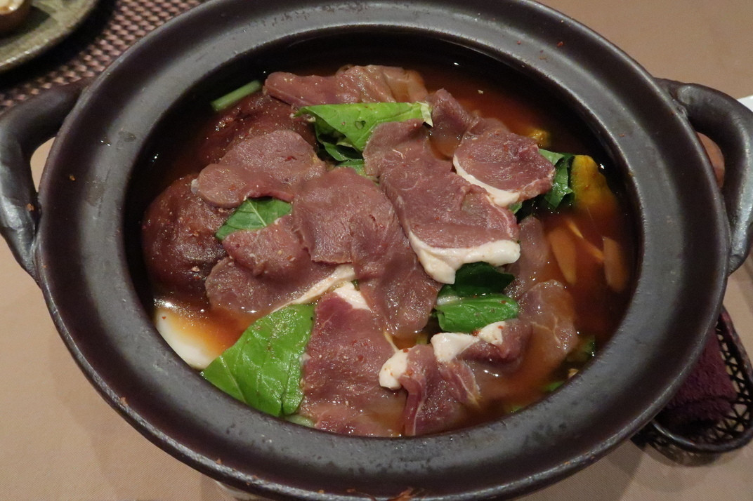 「船山温泉」 料理 142388229 夕食④（天然猪のお鍋）