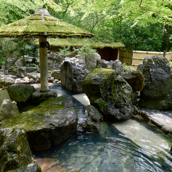 緑に囲まれた貸切露天風呂で自然を感じながら滞在3955668