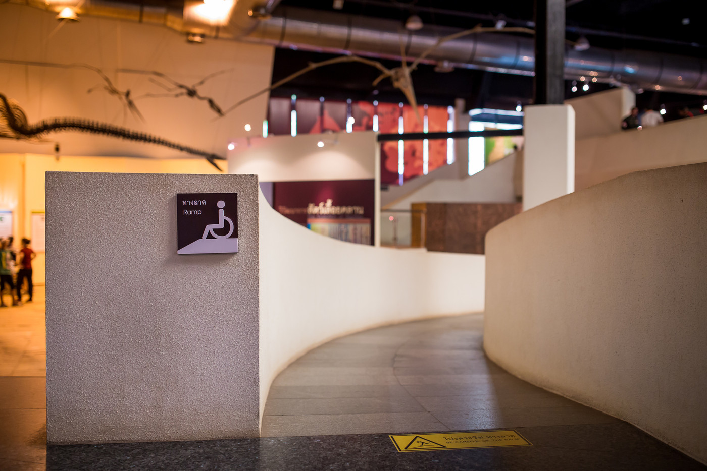 using wheelchair ramp(Barrier-free access)