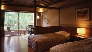 車イスのまま入室可能な露天風呂付き客室【バリ風のお部屋】 [スタンダード] [ツインルーム] [禁煙] [リバービュー]