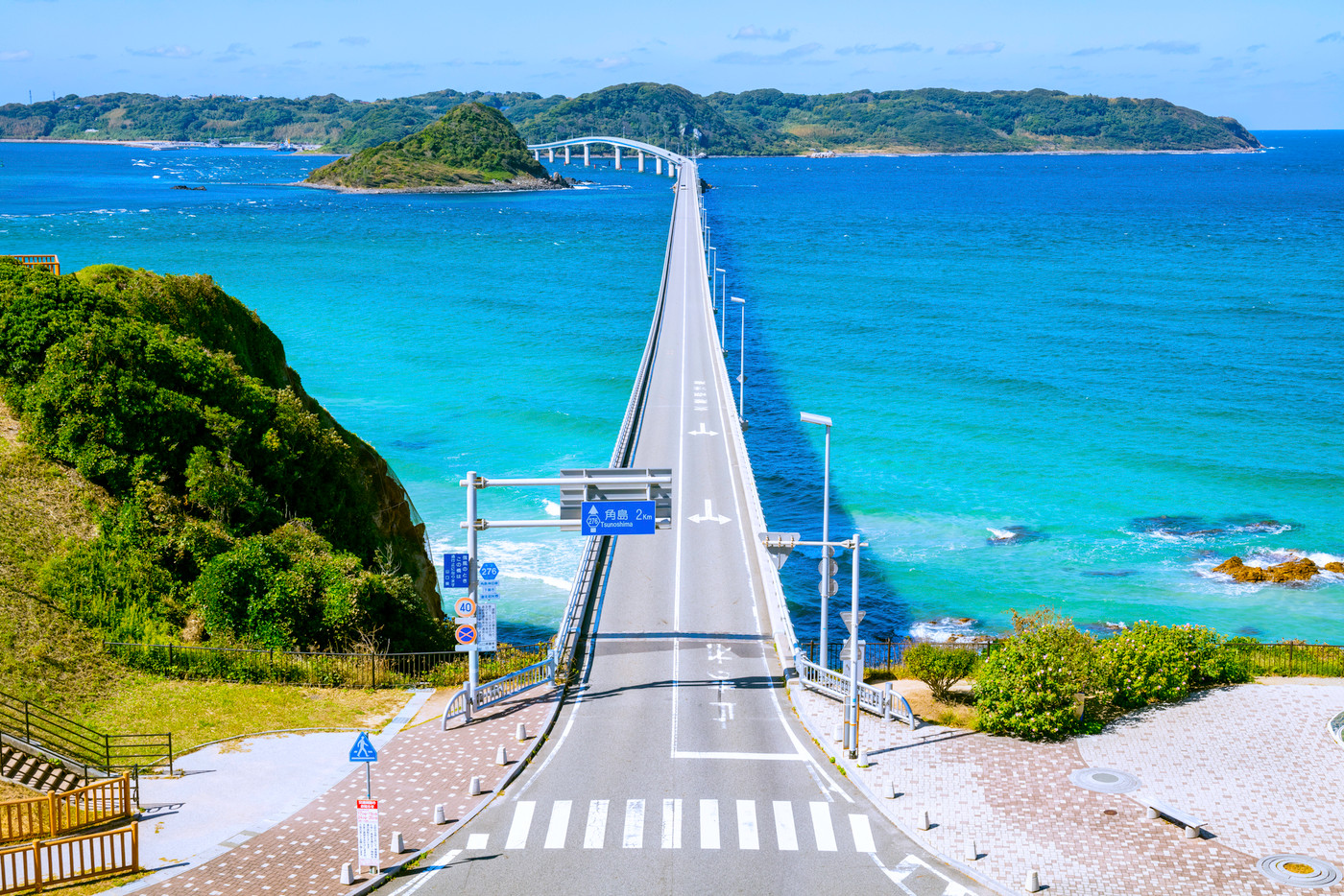 山口県の絶景スポット　美しい角島大橋