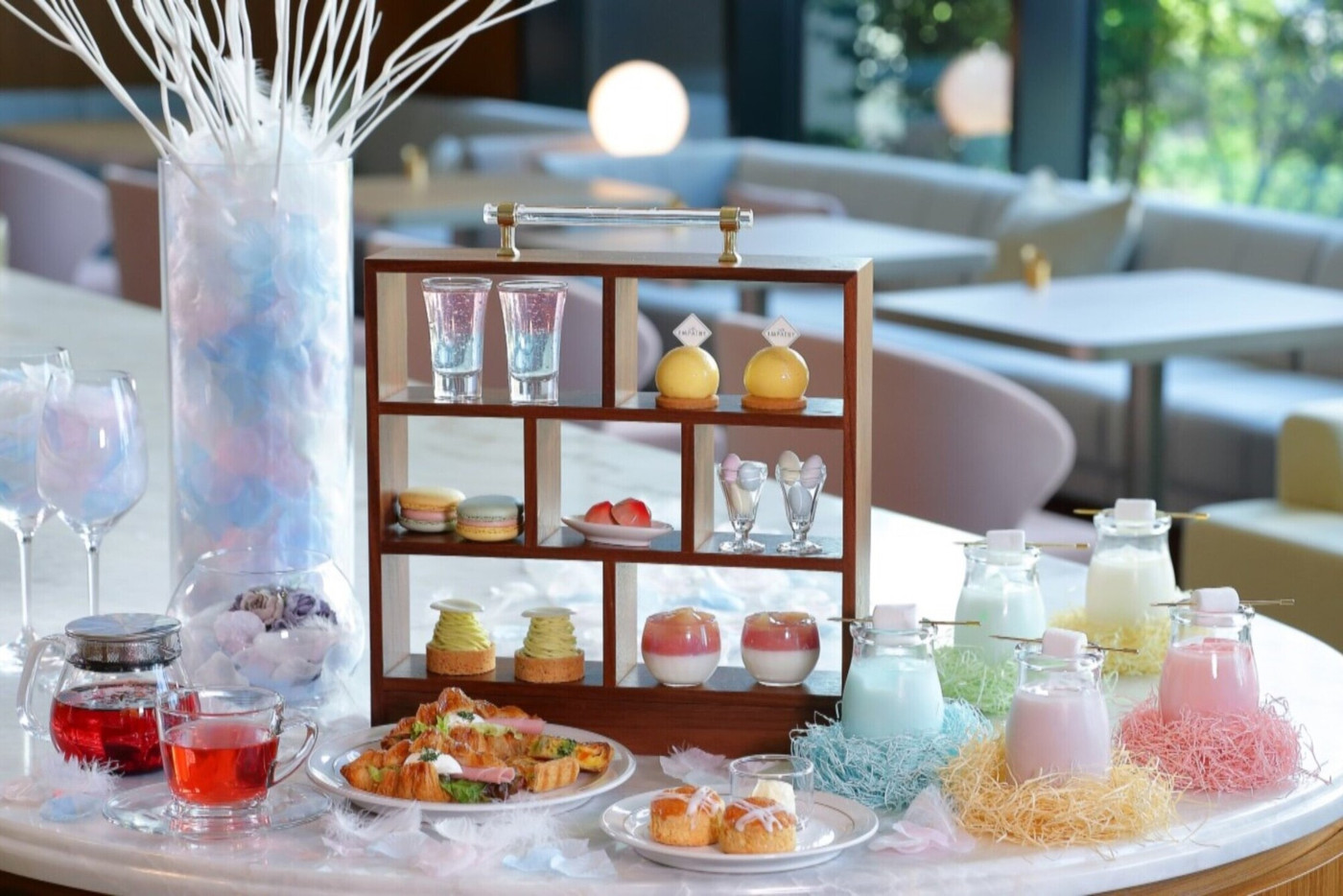 「カフェ エンパシー」 料理 153103489 シャーベットカラーのアフタヌーンティー