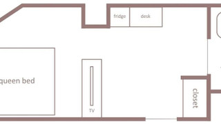 スタンダード ルーム クイーンベッド 1 台 禁煙 冷蔵庫