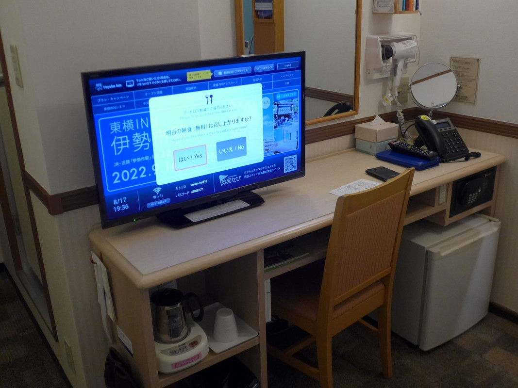 テレビは東横イン規格サイズです