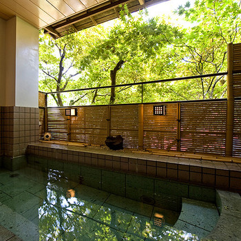 緑がまぶしい展望露天風呂＆足湯でのんびり温泉を楽しむ4239721