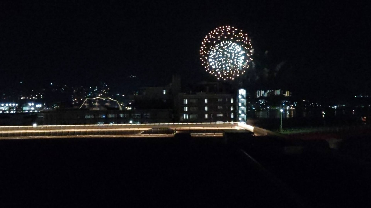 長崎港方面から2夜連続花火が上がりました