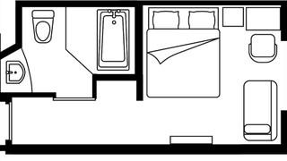 デラックス スタジオ ダブルベッド 1 台