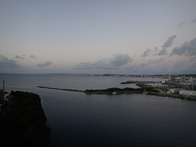 部屋から海が見えました