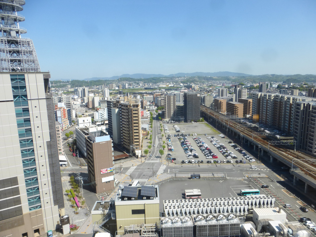 泊まった１７１４号室の部屋の窓からの眺め
