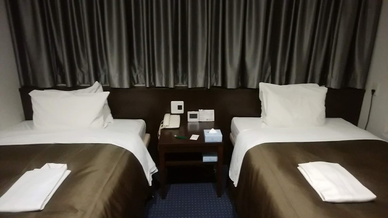 ツインルームにアップグレードしてもらいました。