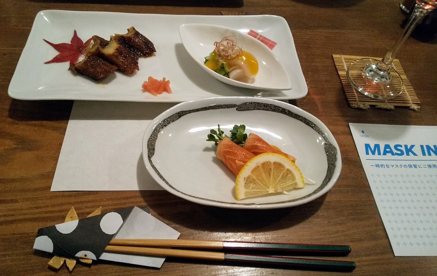 「旅荘 かわぐち」 料理 141994907 夕食。穴子が香ばしくて柔らかい。