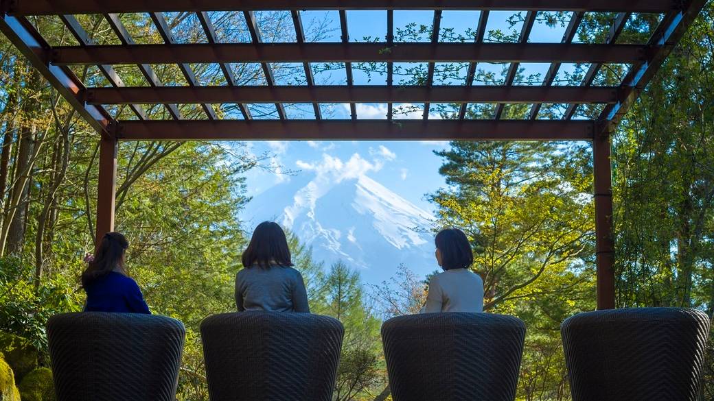 富士山を望む庭園のテラス / 5