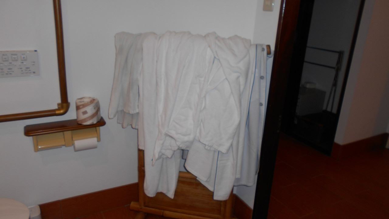 ２日分たまったタオルと部屋着