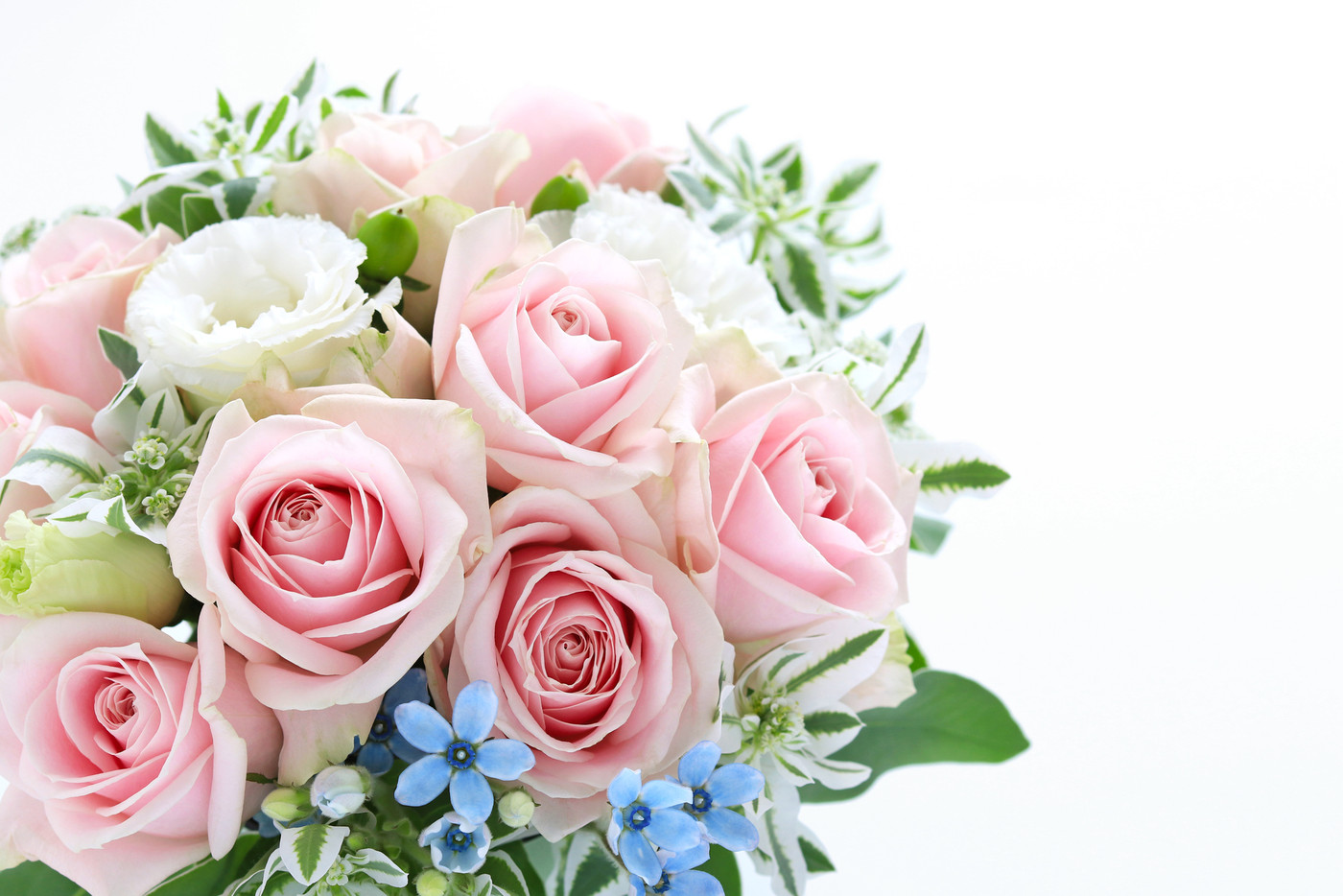 ピンクのバラのブーケ