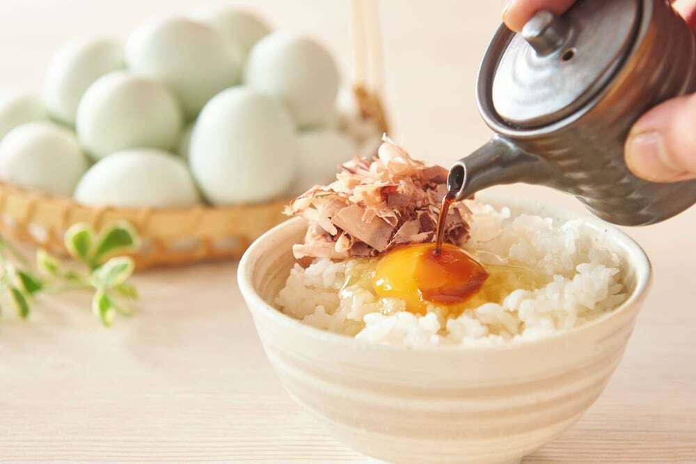 朝食 卵かけごはん