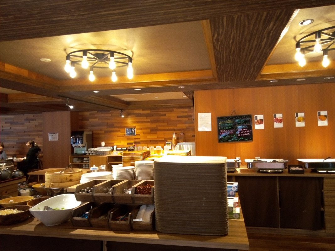 朝食バイキングの料理コーナーです。