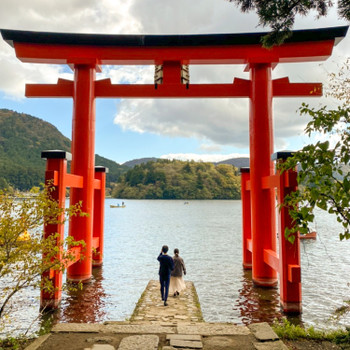 箱根神社でパシャリ