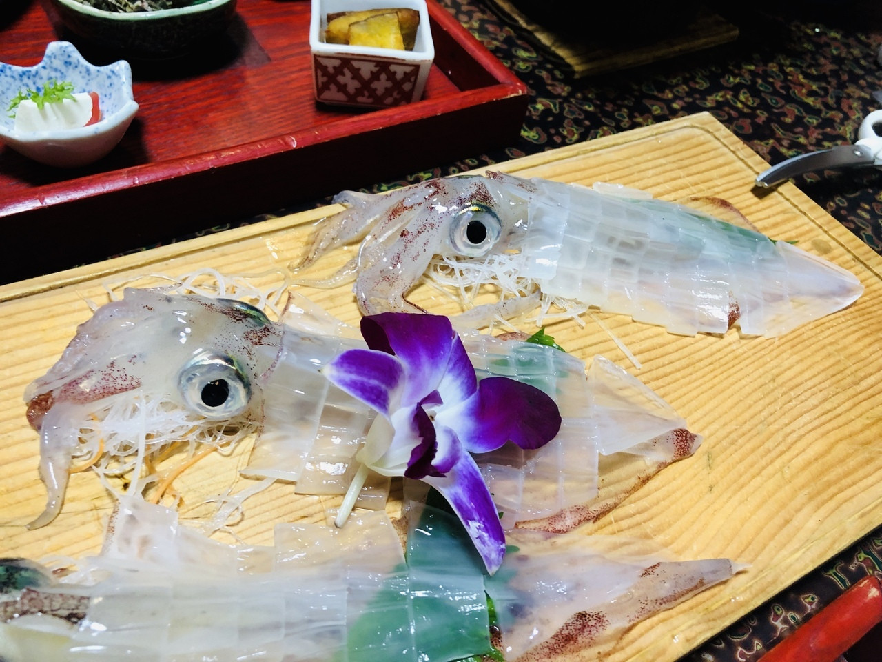 海を眺めながらいただく呼子のイカの活き造り4760266