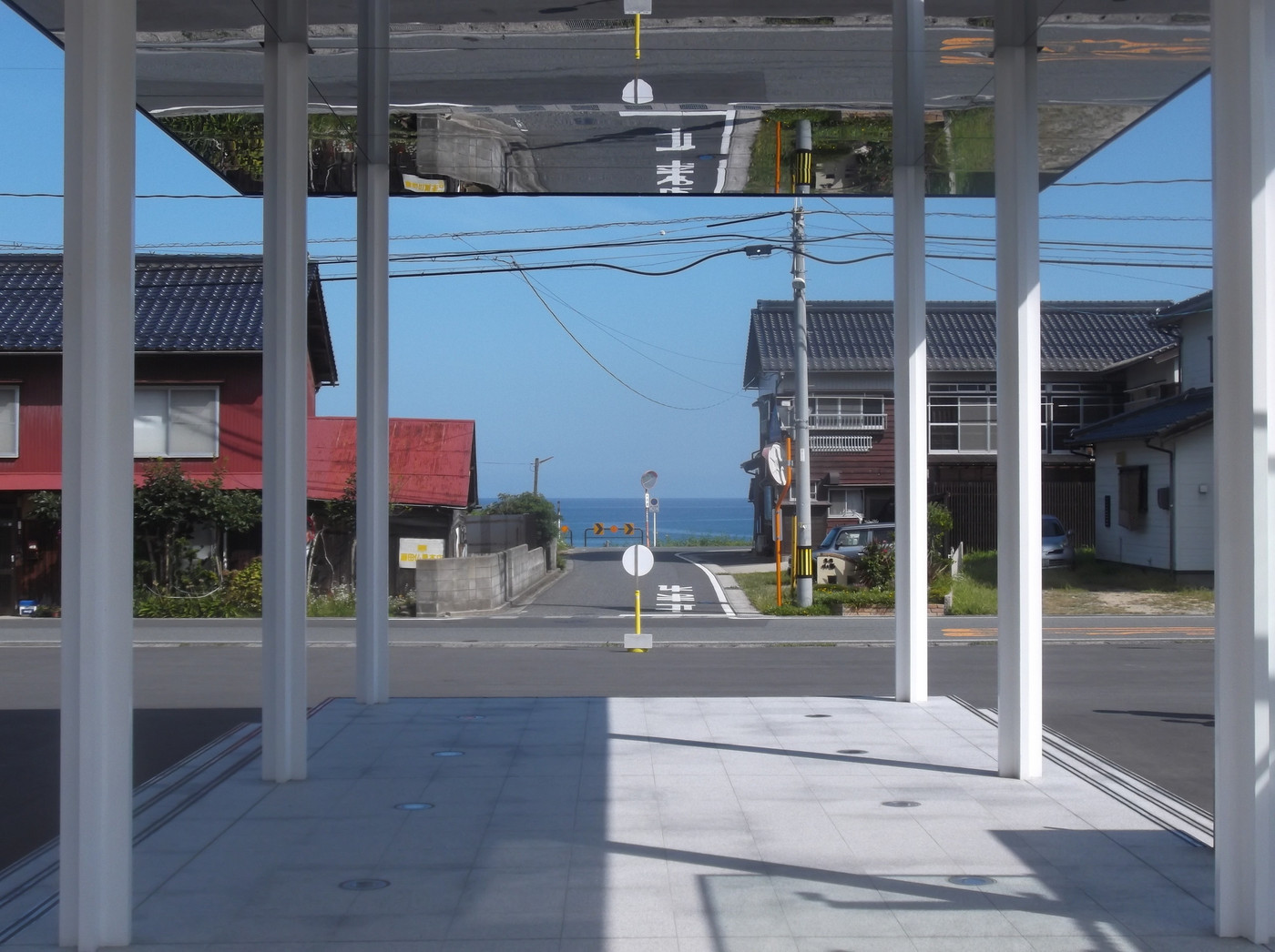 鉄道写真 鳥取県 山陰本線 東浜駅 駅前 海