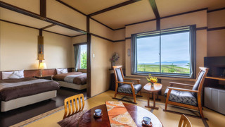 [湖の眺望] 角部屋デラックスツイン (御神渡)