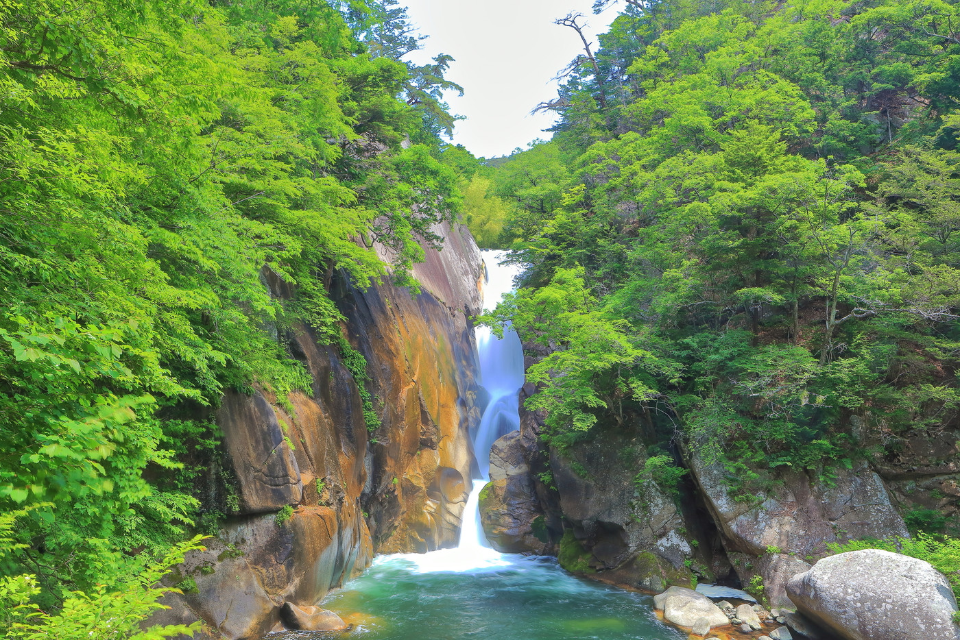 新緑の仙娥滝(昇仙峡)