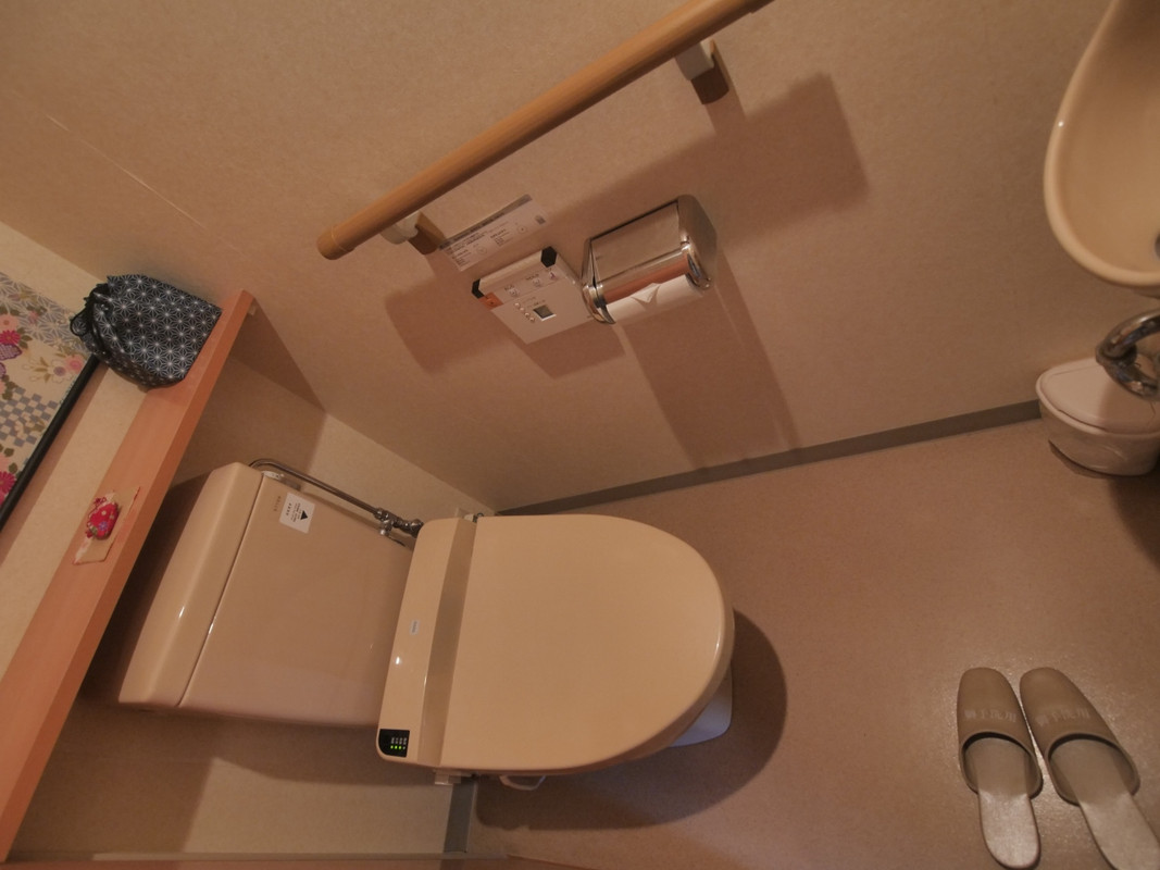 部屋トイレの様子。勿論ウォシュレット付。