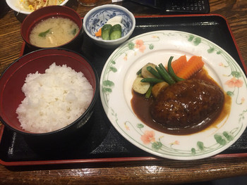 「珈穂音」料理 1080307 ハンバーグ定食