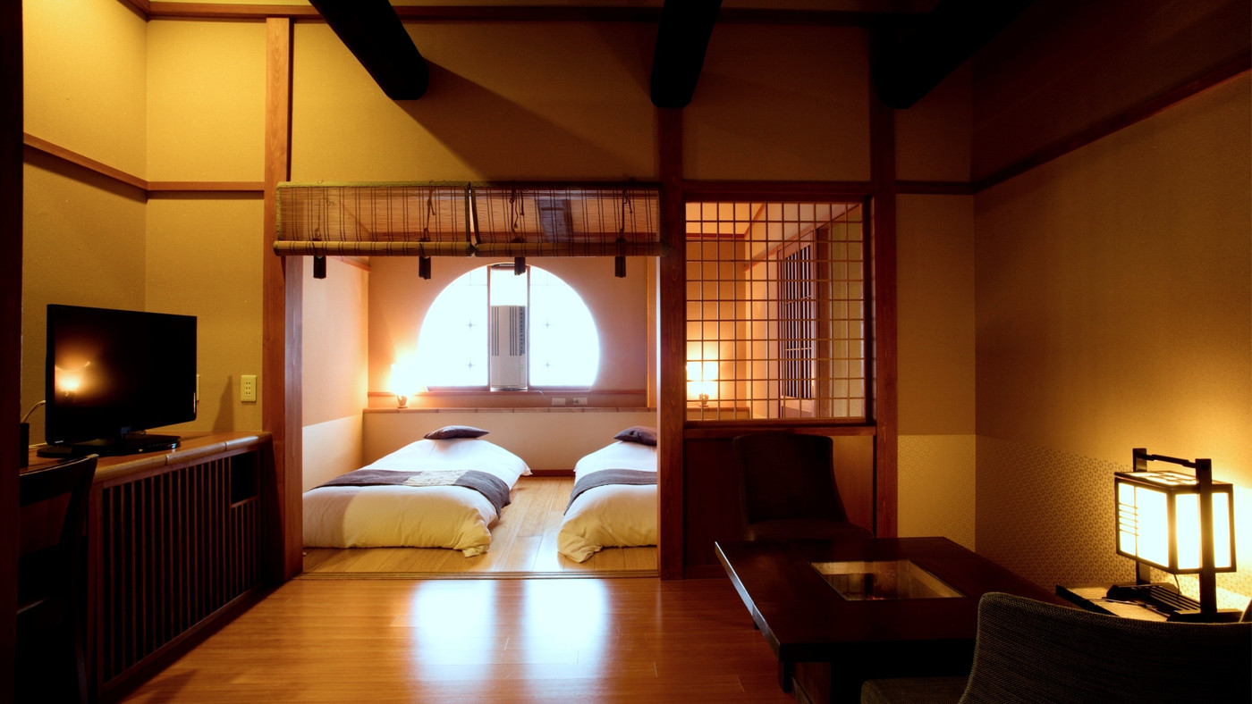 「湯畑」を望めるお部屋も♪明治創業の旅館で歴史を感じながら滞在3422280