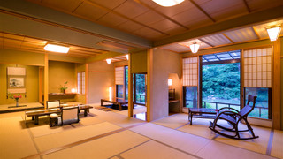 【離れ貴賓室・藤の荘】16畳＋12畳＜天然温泉露天風呂＞ [和室] [禁煙] [マウンテンビュー] [リバービュー]