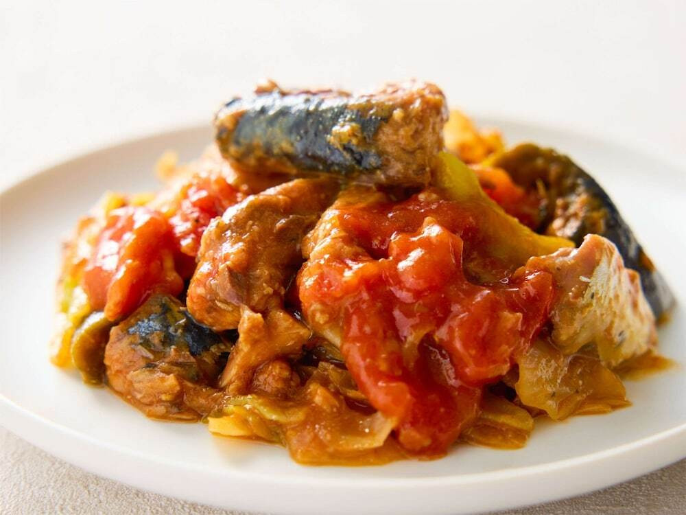 朝食ブッフェ サバと茄子のボロネーゼ