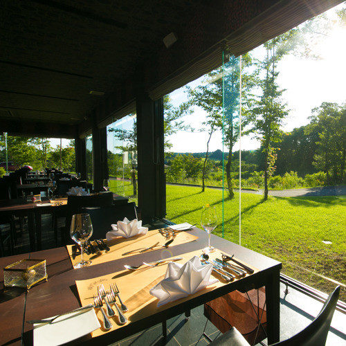 レストランから見える中庭