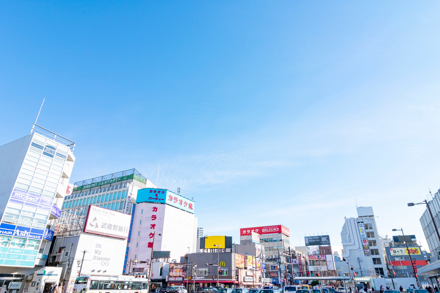 大宮駅東口の街並み