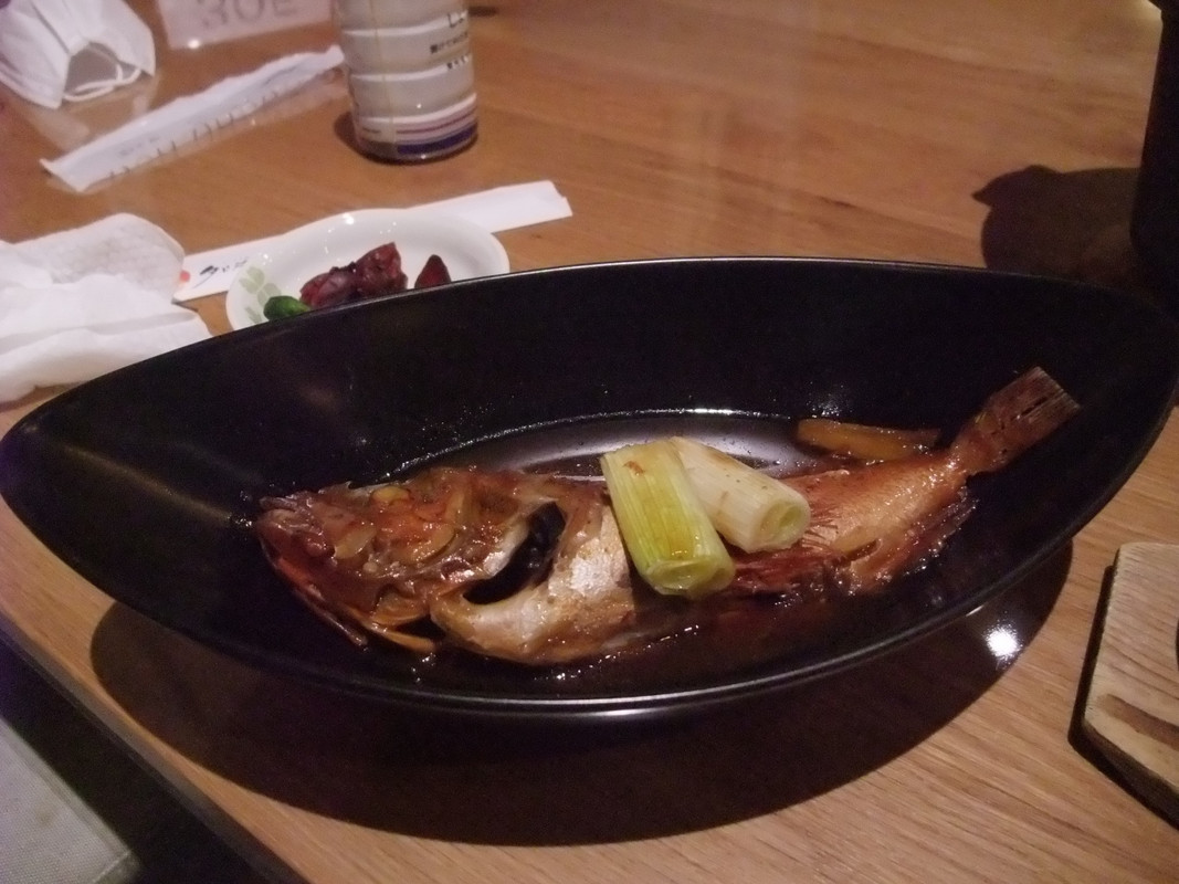 夕食（ユメカサゴの煮付け）