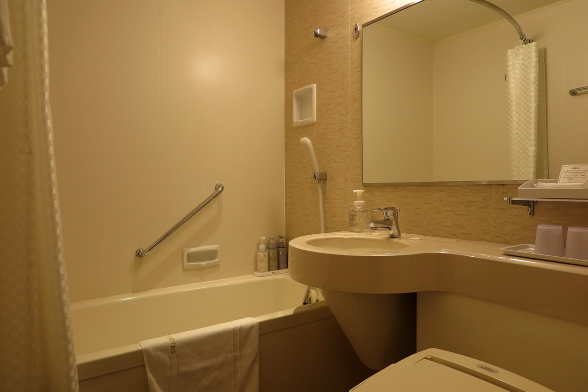 バスルームもデザイン的には古いですが、綺麗でした